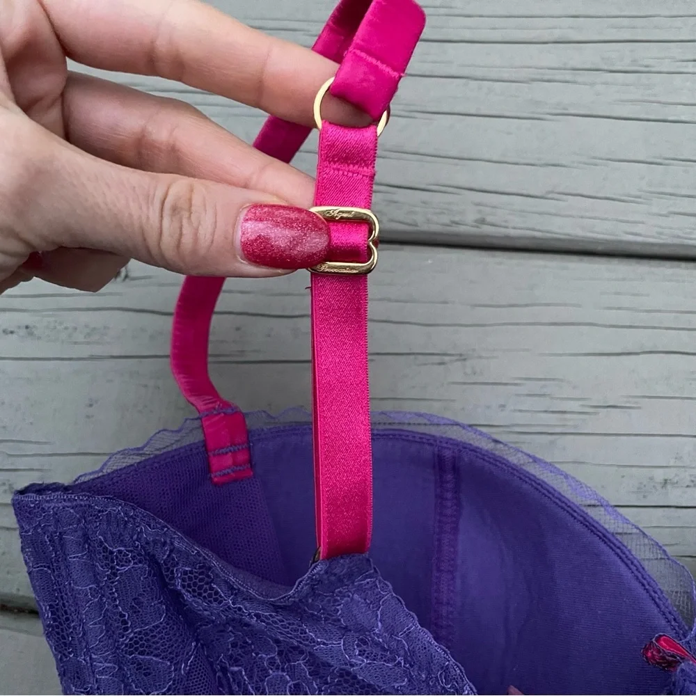 Agent Provocateur Hyacinth Bra Purple Pink size 34 DD